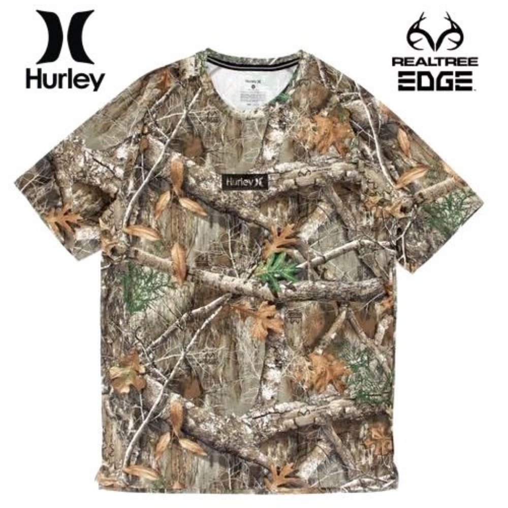 Hurley Realtree UPF 50+ Quick Dry Men's Camo Short Sleeve Shirt XL